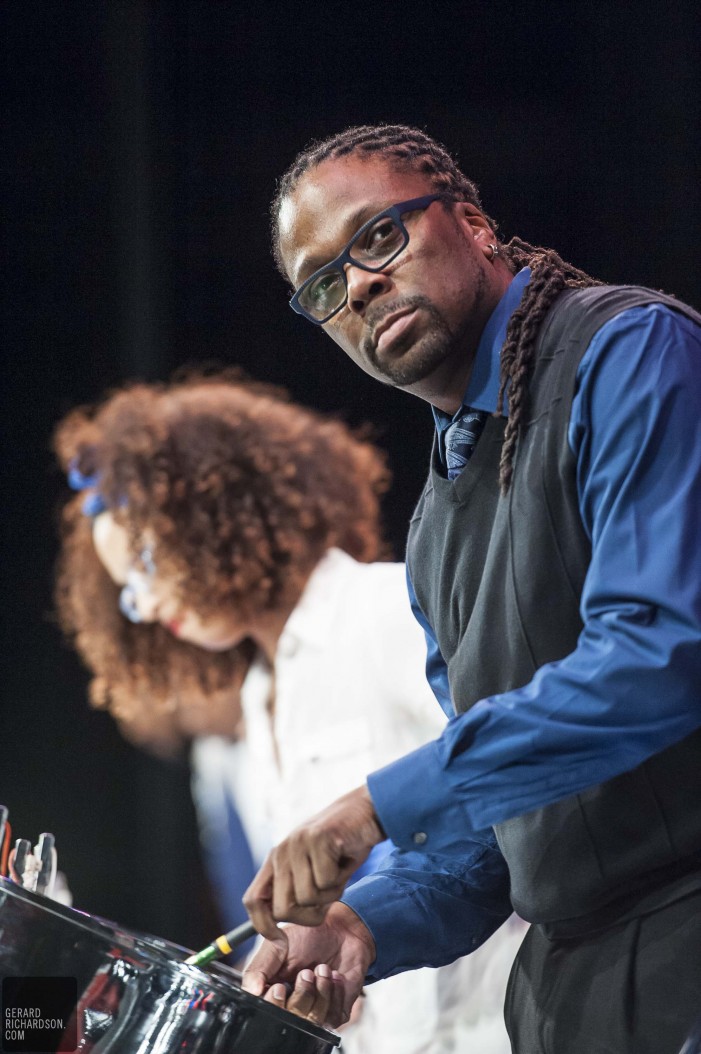 Afropan Director Earl La Pierre leads his band at Snowflakes on Steel