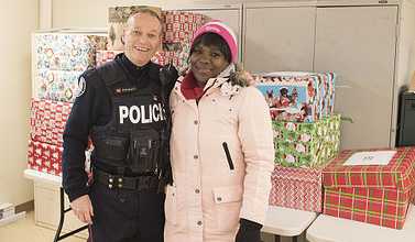 Toronto police officers deliver holiday goodwill