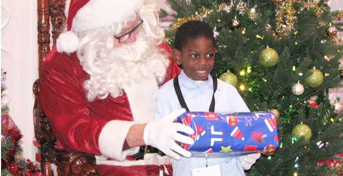 Santa shows up at AFEY’s  Christmas party