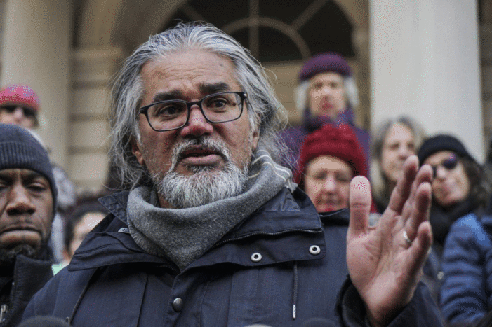 Activist issues message of resistance against forces trying to deport him