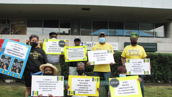 Vincentians in Canada protest abuse by St Vincent and Grenadines govt.