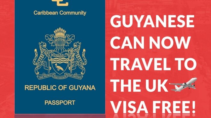 Starting November Guyanese will no longer require visa to travel to the UK